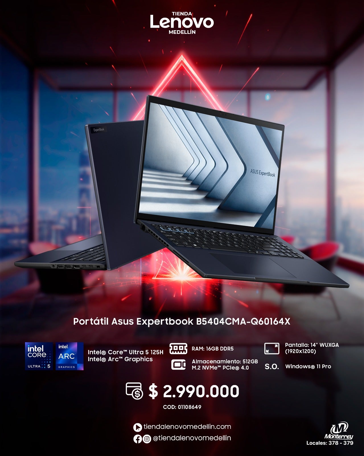 Portátil Asus ExpertBook Ultra 5 125H