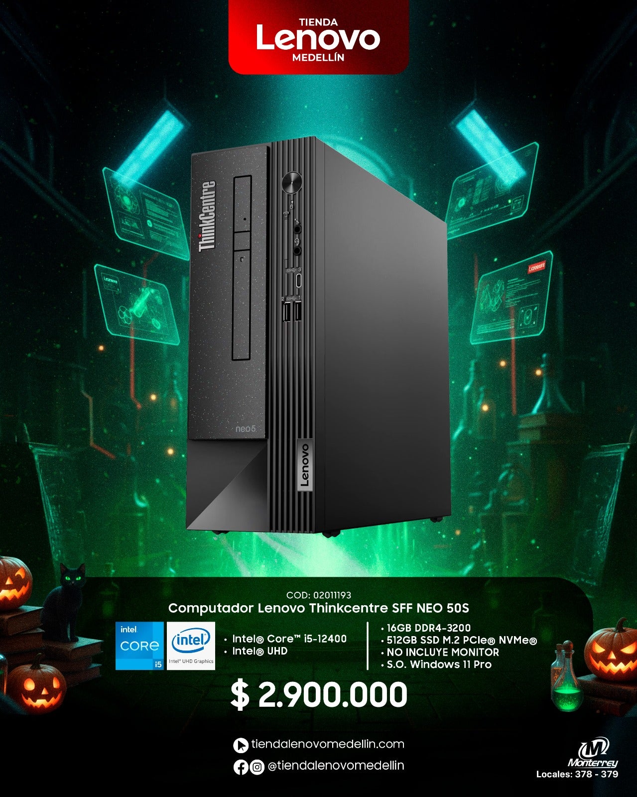 Computador Lenovo ThinkCentre SFF NEO 50S CI5 12400