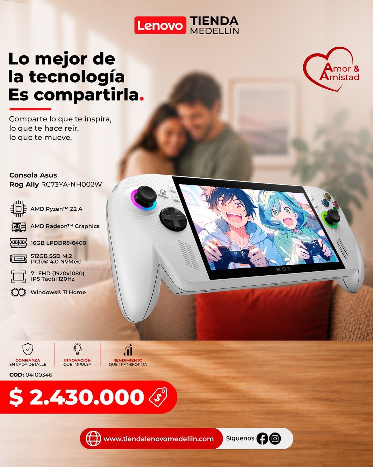 Consola Asus ROG Xbox Ally Ryzen Z2 A