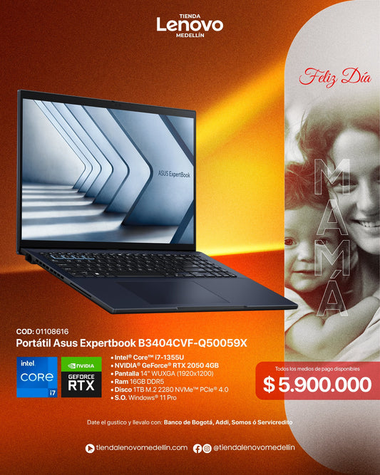 Portátil Asus B3404CVF-Q50059X CI7 1355U