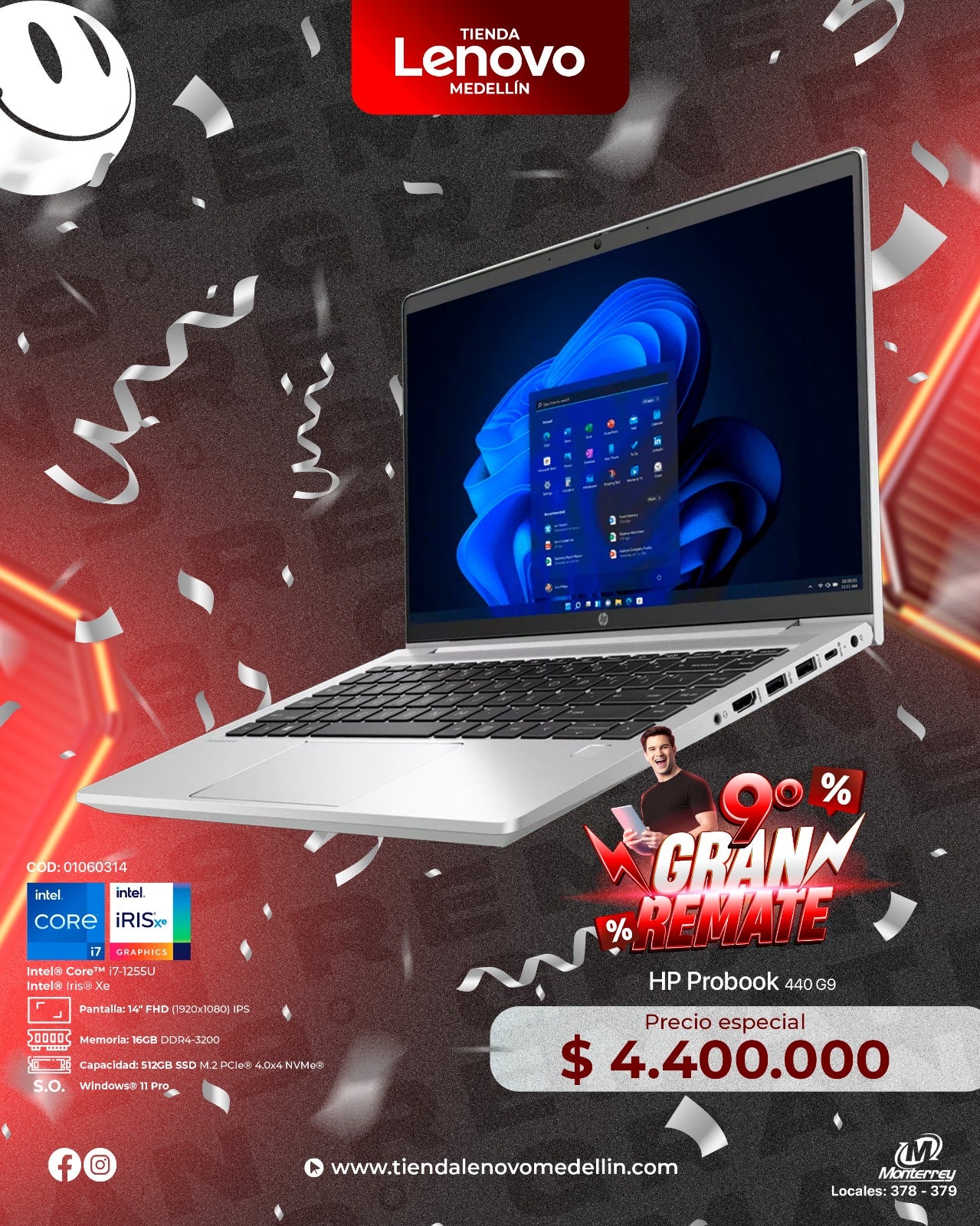 Portátil Hp ProBook 440 G9 CI7 1255U