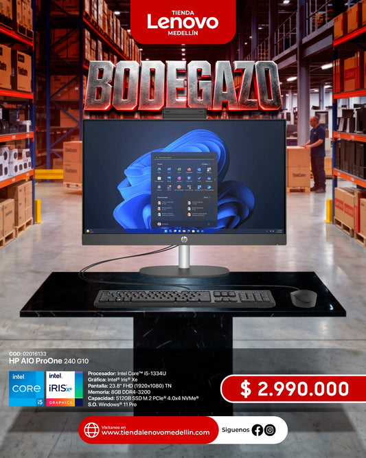 Computador Hp AIO ProOne 240 G10 CI5 1334U