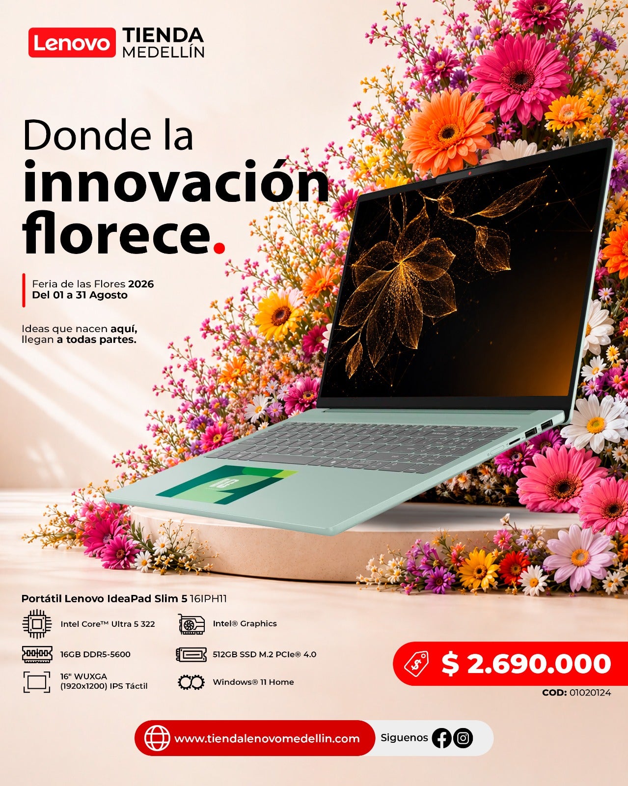 Portátil Lenovo IdeaPad Slim 5 Ultra 5 322