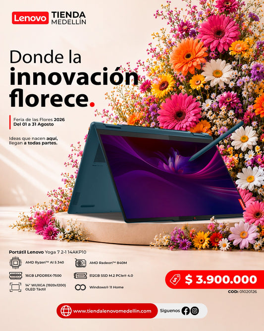 Portátil Lenovo Yoga 7 2-1 14AKP10 Ryzen AI 5 340