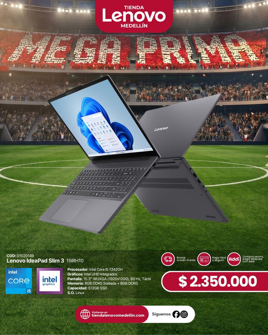 Portátil Lenovo IdeaPad Slim 3 15IRH10 CI5 13420H