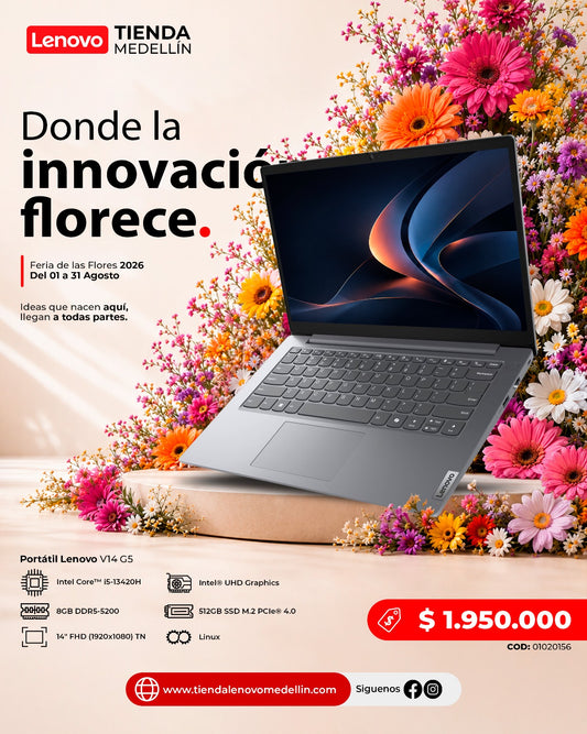 Portátil Lenovo V14 G5 CI5 13420H