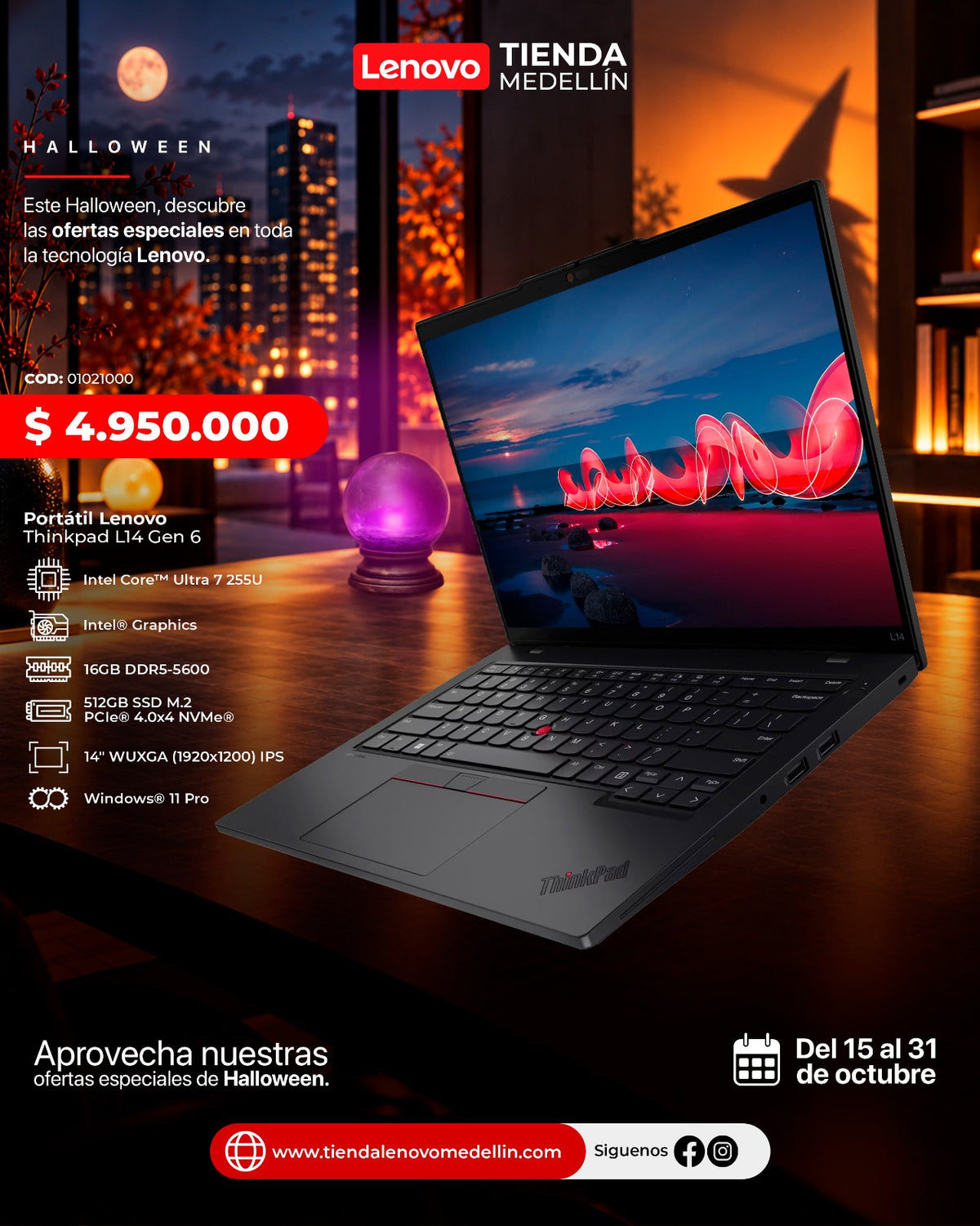 Portátil Lenovo ThinkPad L14 G6 Ultra 5 235U