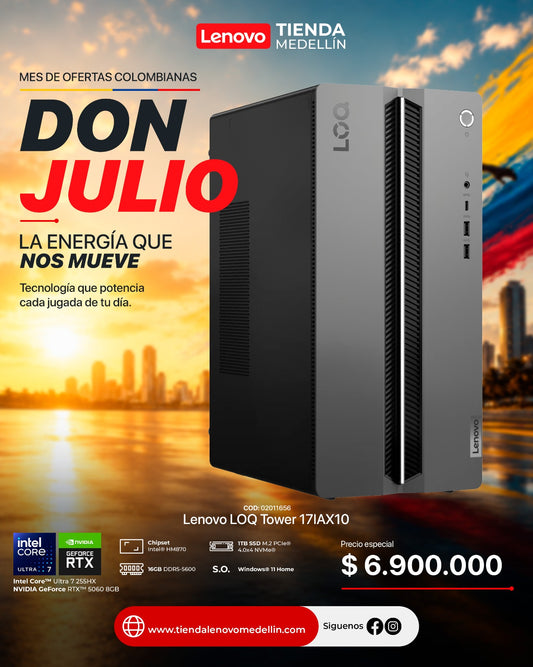 Computador Lenovo LOQ Tower 17IAX10 Ultra 7 255HX