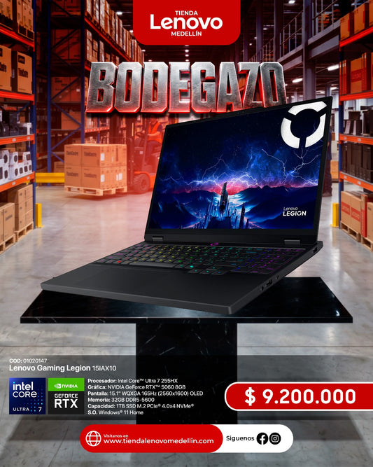 Portátil Lenovo Legion 5 Ultra 7 255HX