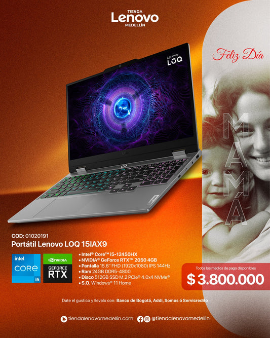 Portátil Lenovo LOQ Gaming CI5 12450HX