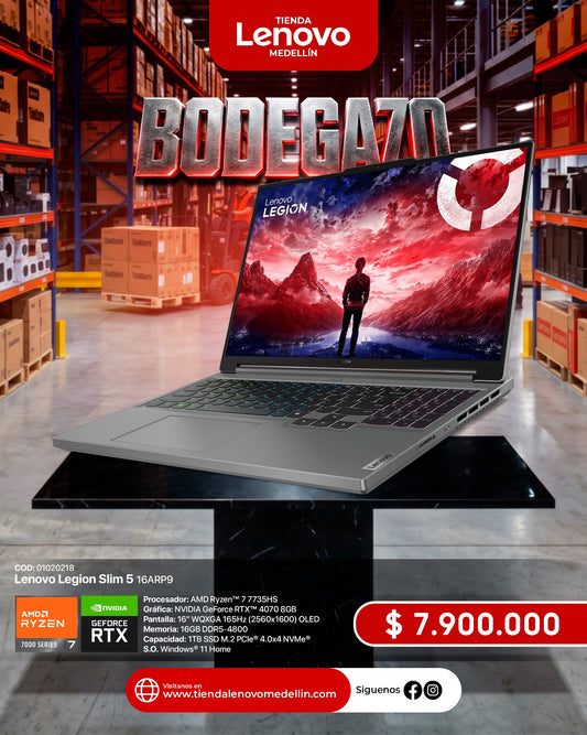 Portátil Lenovo Legion Slim 5 Ryzen 7 7735HS