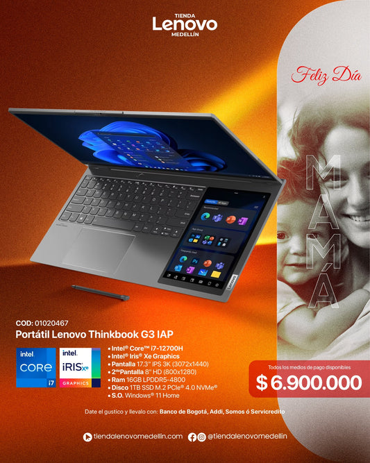 Portátil Lenovo ThinkBook Gen3 IAP Ci7 12700H