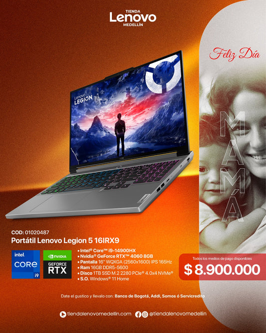 Portátil Lenovo Legión 5 CI9 14900HX