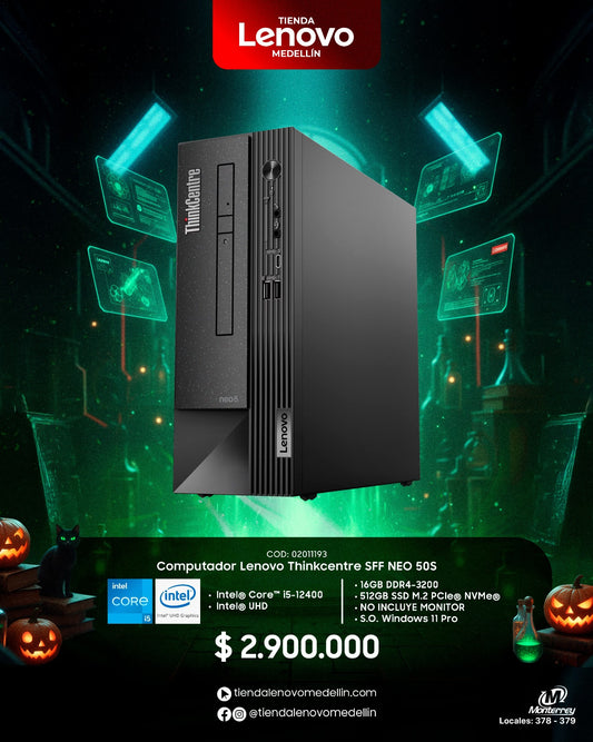 Computador Lenovo ThinkCentre SFF NEO 50S CI5 12400