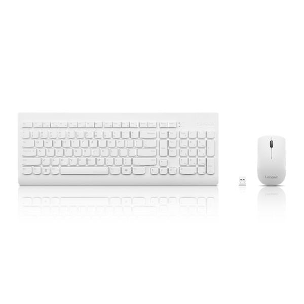 Teclado y Mouse Lenovo 510 Essential Inalámbrico Blanco