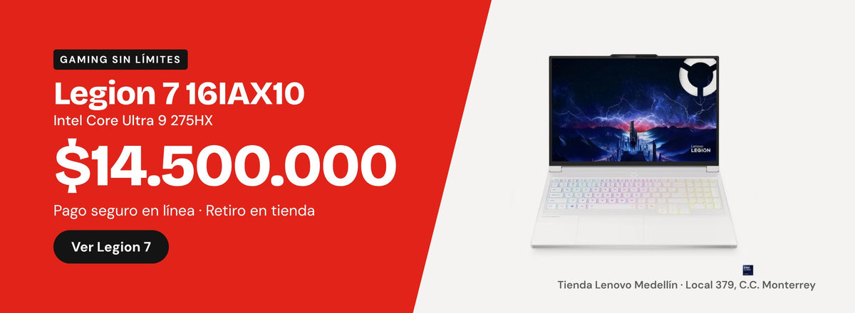 Portátil gamer Lenovo Legion 7 16IAX10 Intel Core Ultra 9 275HX a $14.500.000